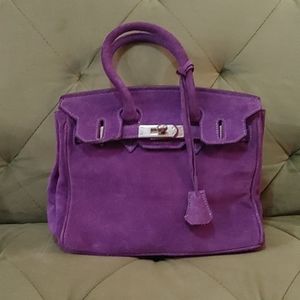 Purple suede bag